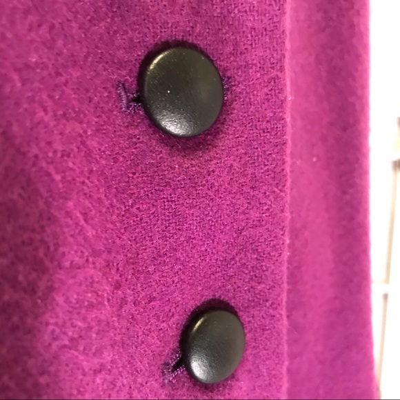 Purple Wool Rare Vintage Leather Trim Blazer - Picture 6 of 13